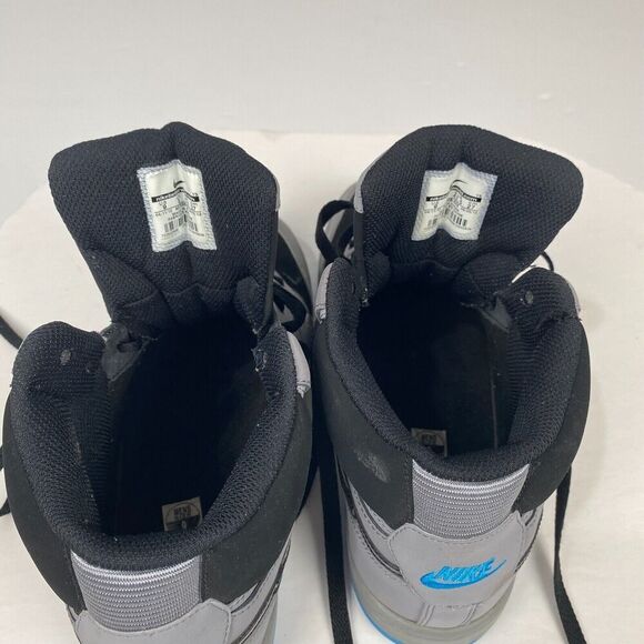 Nike Mens Air 407036-044 Gray/Black/Blue Basketball Shoes Sneakers Size 9 2012 - Picture 10 of 14